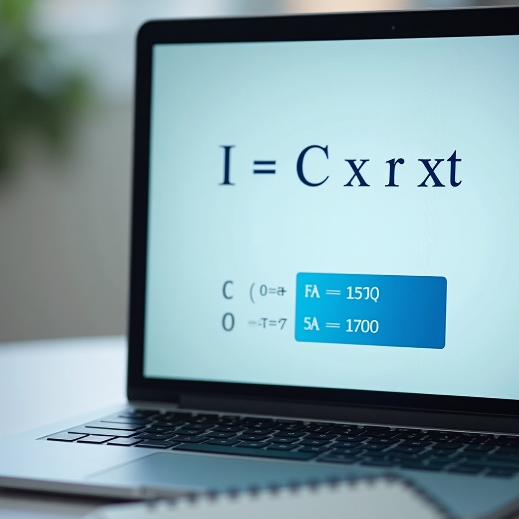 Schermata con formula matematica visualizzata