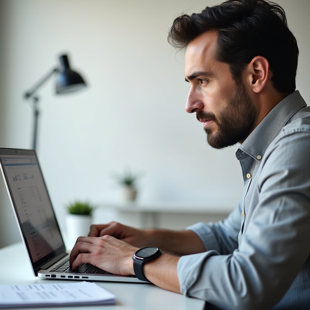 Utente che inserisce dati nel calcolatore finanziario